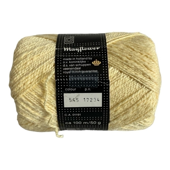 NWT Vintage Scheepjes GRANADA Light Yellow Cotton Yarn Knitting Yarn - Picture 3 of 3